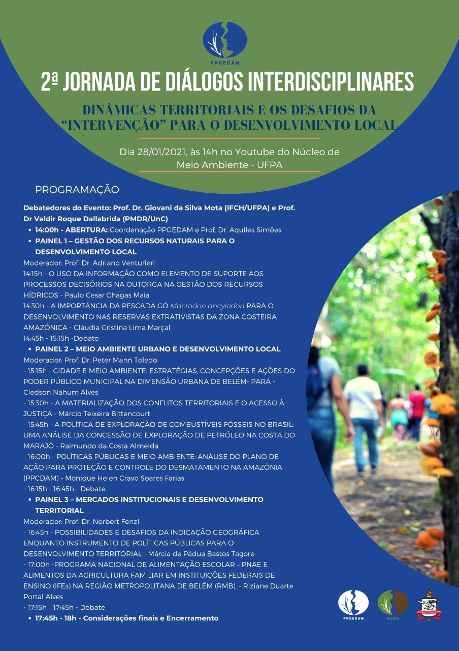 Programação da 2ª Jornada de Diálogos Interdisciplinares